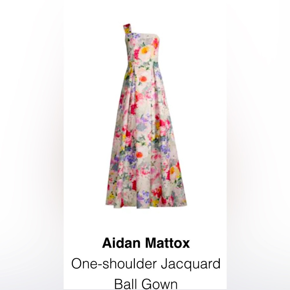 Jacquard floral gown